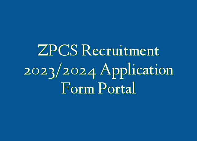 application letter for zpcs recruitment