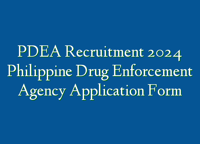 pdea application letter 2023